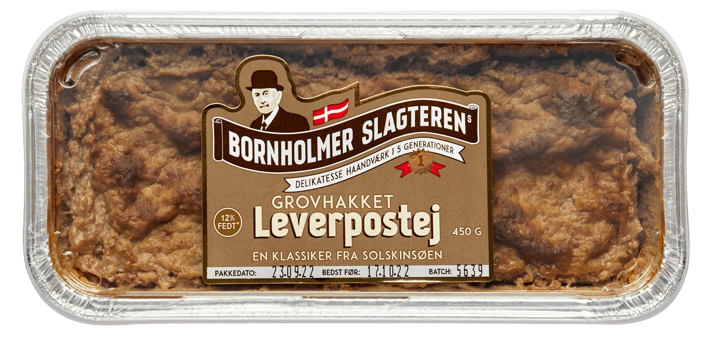 Grovhakket leverpostej 450 gram